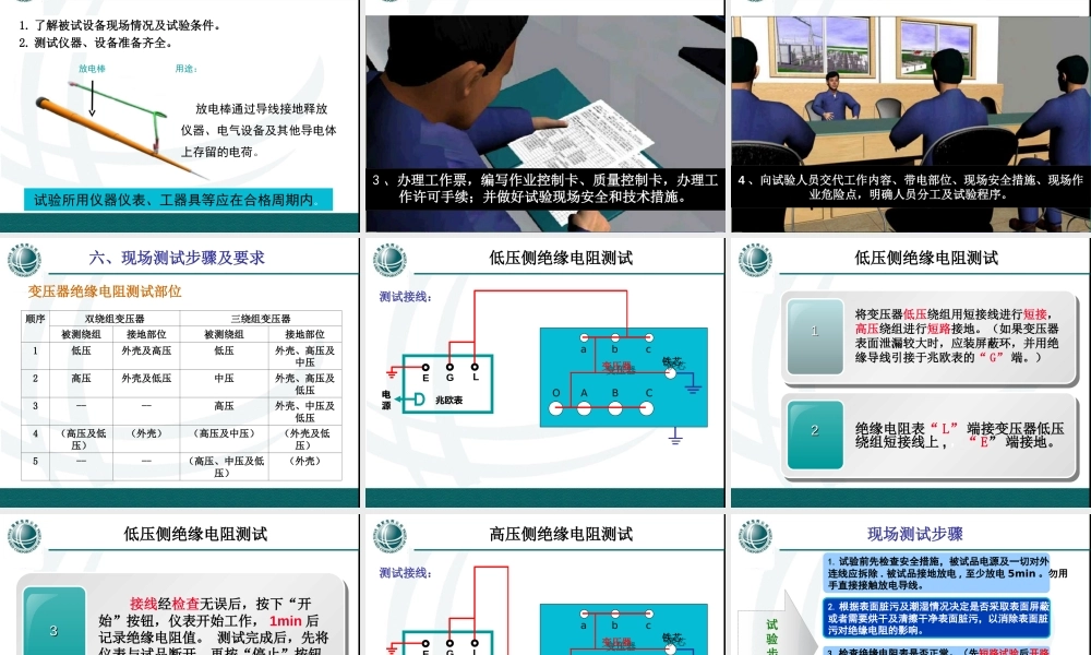 变压器绝缘电阻测试