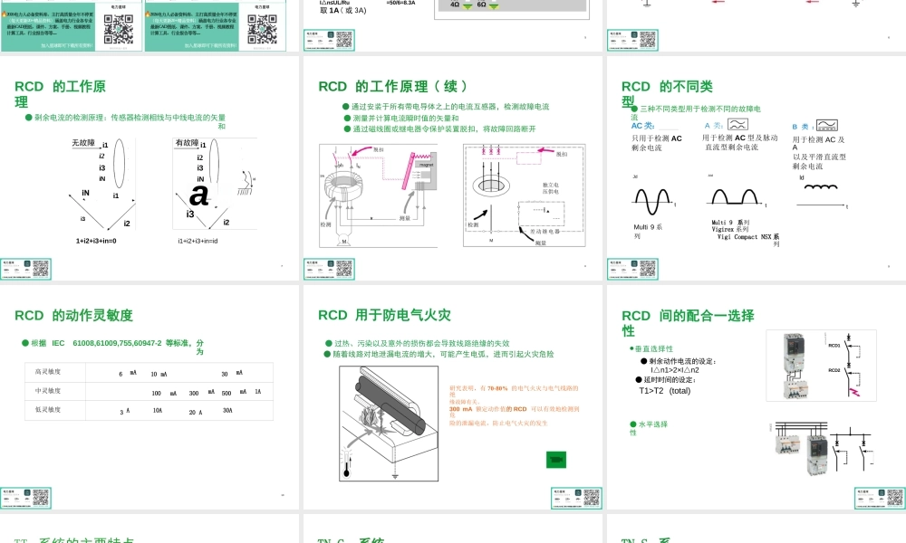 不同接地系统的特性(培训讲义)