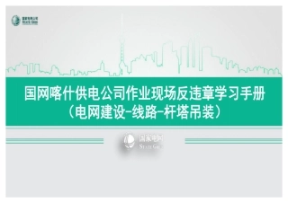 典型作业现场反违章学习手册（电网建设-线路-杆塔吊装）