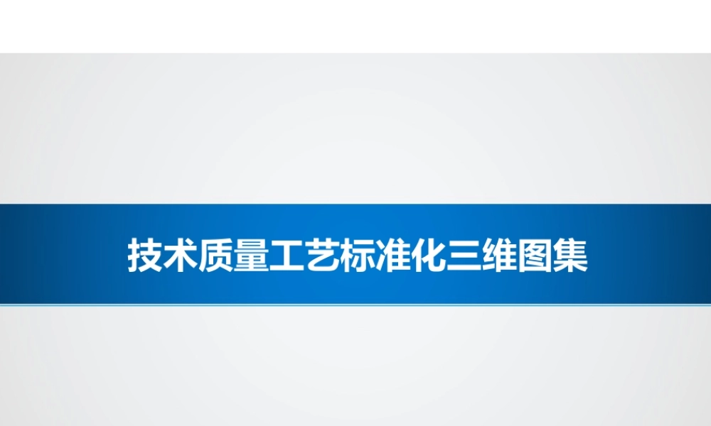 技术质量工艺标准化三维图集