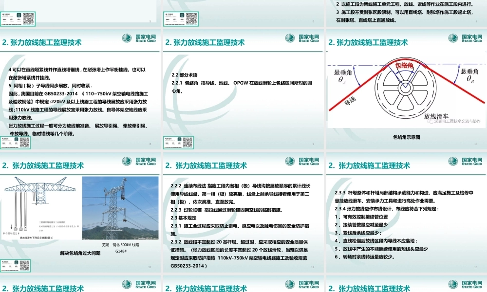 输电线路架线施工监理技术课件(干货)