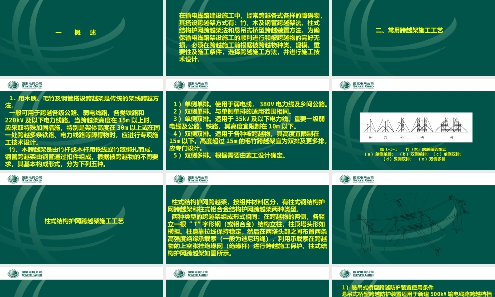 常用跨越架施工工艺 