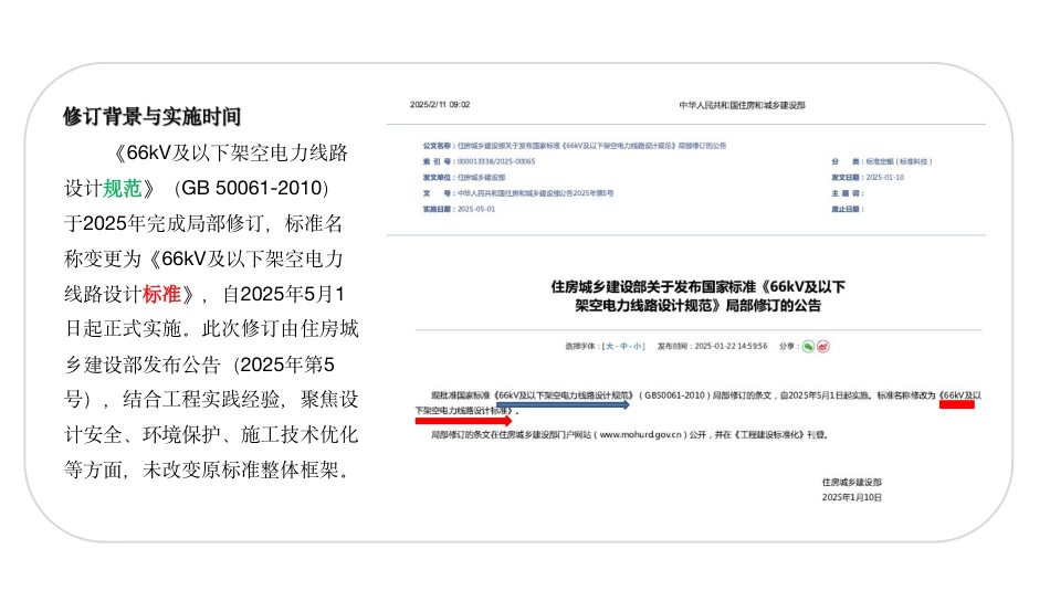 66kV及以下架空电力线路设计标准（ GB 50061-2010 2025年局部修订）规程解读修改版_第2页
