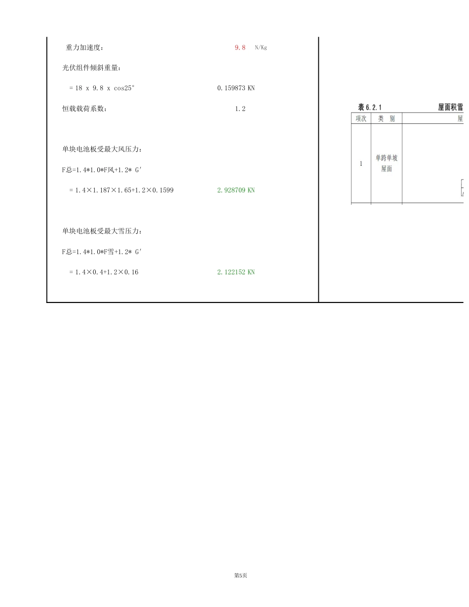光伏风压荷载计算及全国风、雪、震基本资料汇总表_第2页