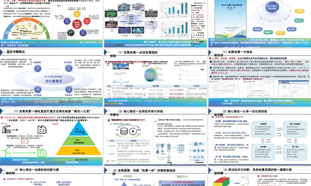 PPT：电力与算力协同发展蓝皮书（2025）