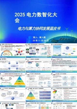 PPT：电力与算力协同发展蓝皮书（2025）