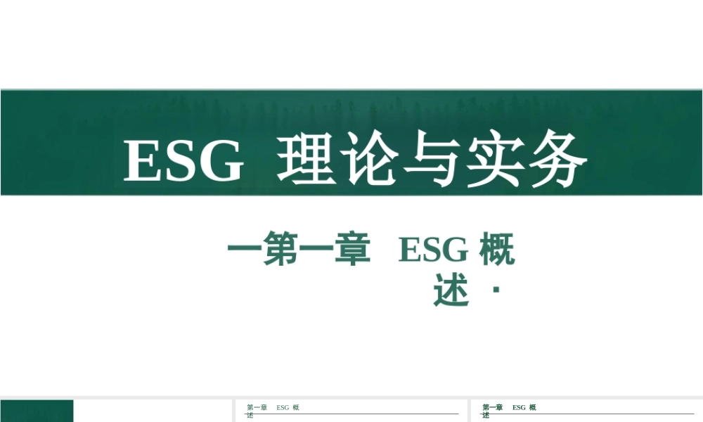 396页PPT：ESG理论与实务