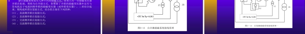发电机励磁系统讲座