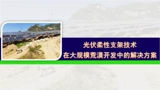 光伏柔性支架技术在大规模荒漠开发中的解决方案