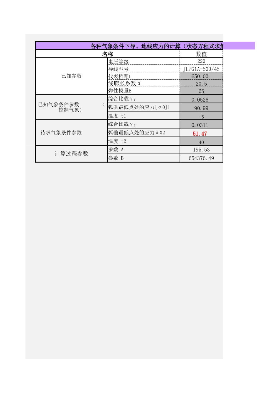 气象条件变化时架空线应力的计算（状态方程式）V 1.5_第3页