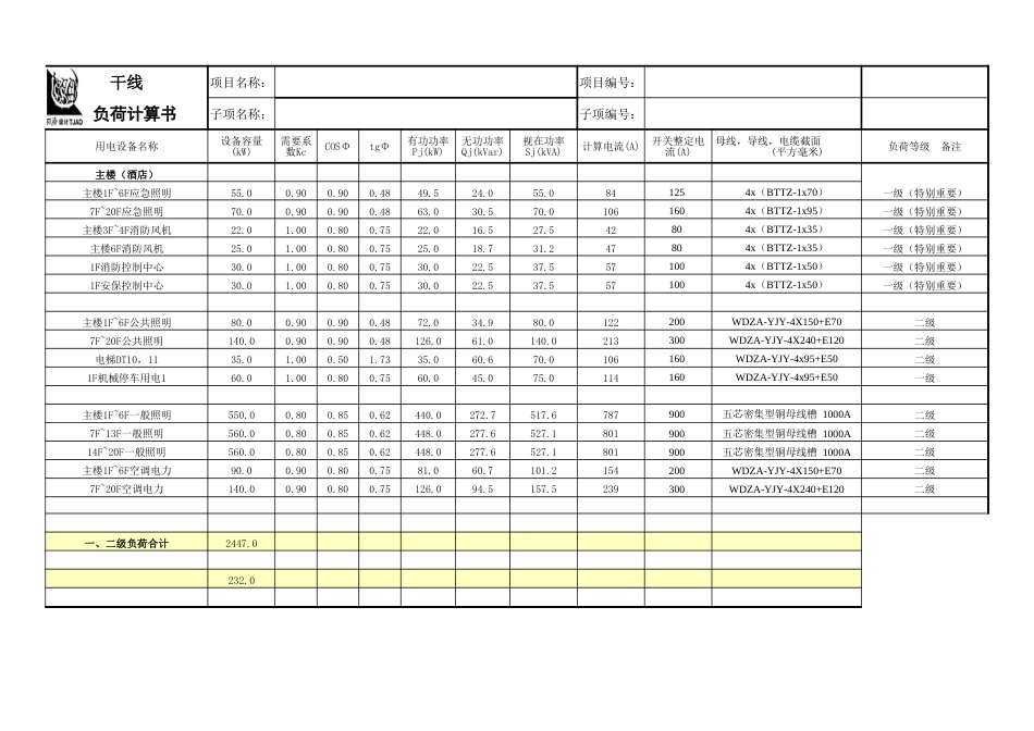 实用变压器负荷计算书_第3页