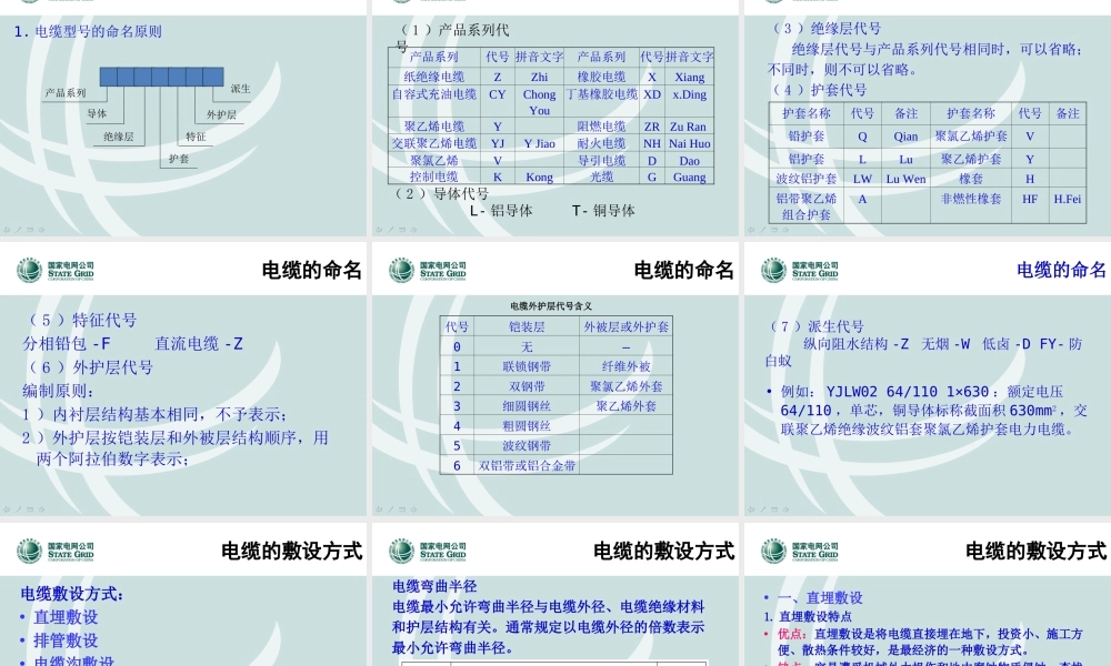 输电电缆基础培训课件