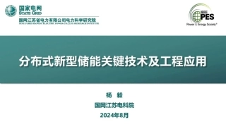 国家电网 分布式新型储能关键技术