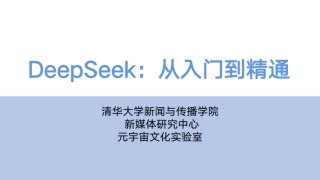 清华大学104页《DeepSeek：从入门到精通》 (1)