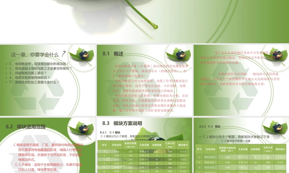 电缆沟敷设技术