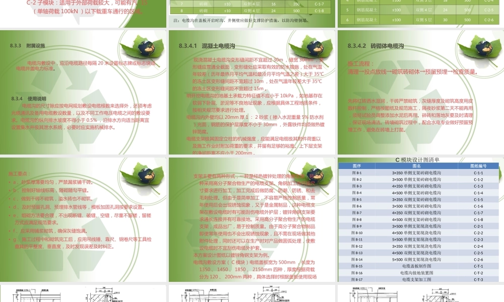 电缆沟敷设技术