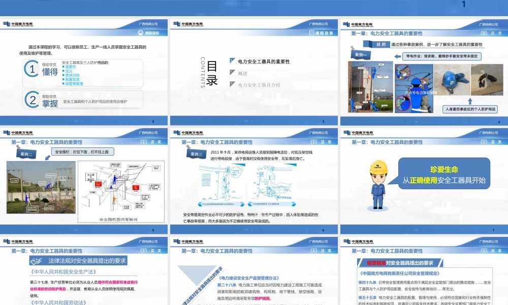 电力安全工器具及个人防护用品的使用与维护