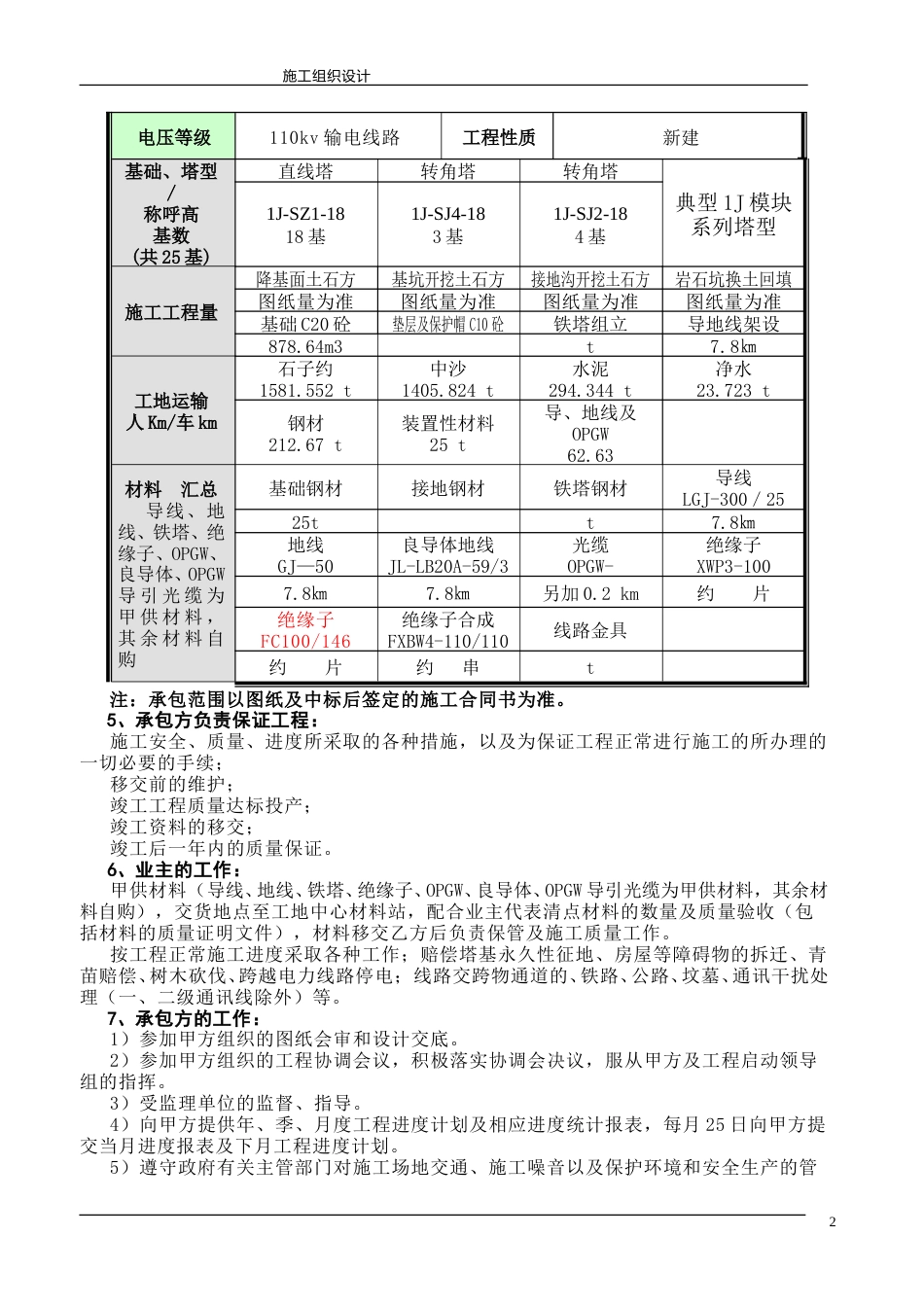 山西某110kv输电线路施工组织设计_第2页