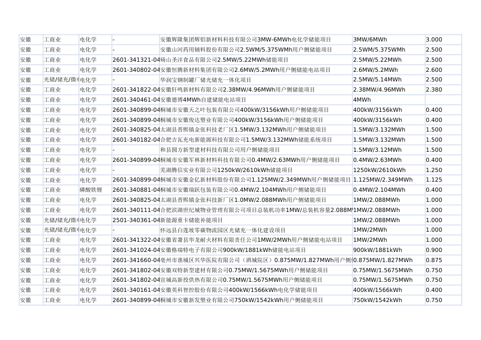 2026年1月各省投资备案新型储能项目（1251个）_第2页