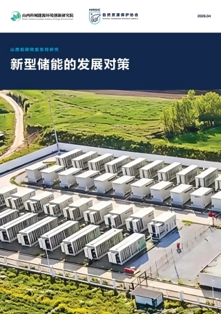 自然资源保护协会NRDC：新型储能的发展对策