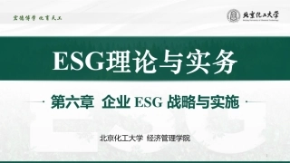 ESG理论与实务：企业ESG战略与实施