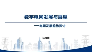 南方电网PPT：数字电网发展与展望——电网发展趋势探讨