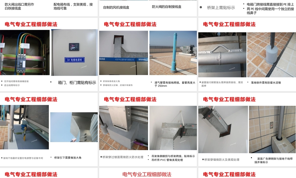 电气专业工程创奖细部做法(大量图例)