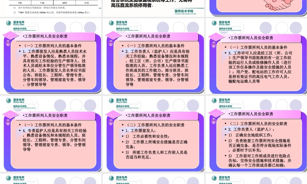 国家电网 第二种工作票