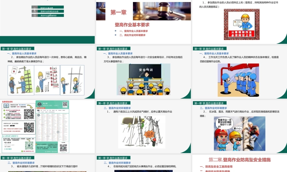 国网防高坠安全措施培训课件