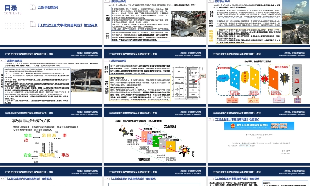 -2025年工贸企业重大事故隐患检查与典型事故案例