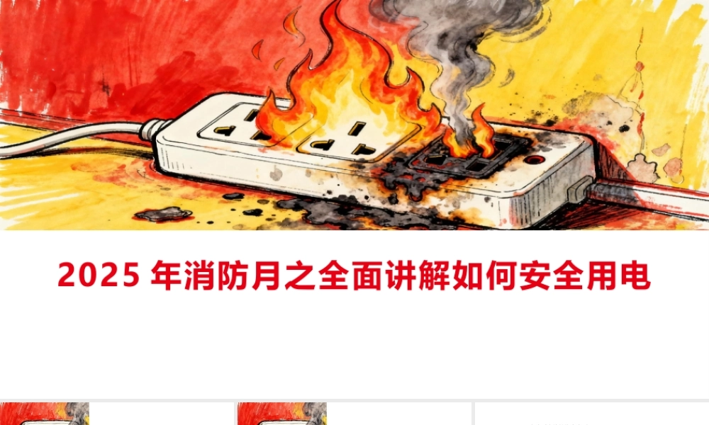 -2025消防月全面讲解如何安全用电