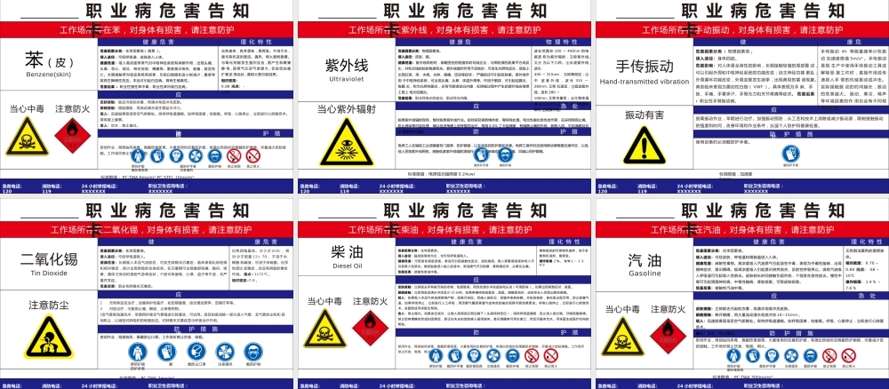 -2026版职业病危害风险告知卡大全