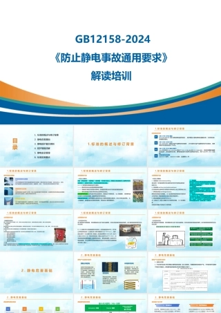 GB12158-2024《防止静电事故通用要求》 解读培训