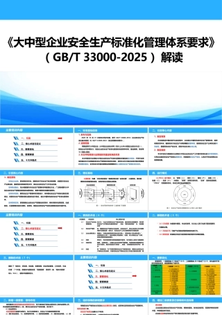 -GBT 33000-2025《大中型企业安全生产标准化管理体系要求》解读