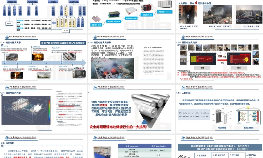 储能电站火灾特性及消防审验要点PPT