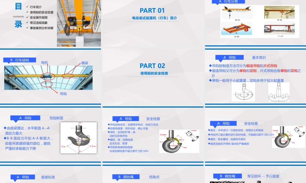 电动梁式起重机行车安全操作培训