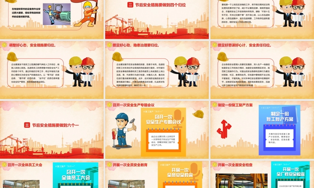复工复产八危、四归、六个一、十四重点培训