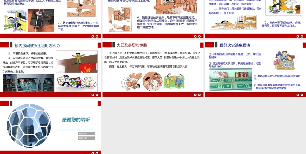 高层火灾逃生消防安全专项培训