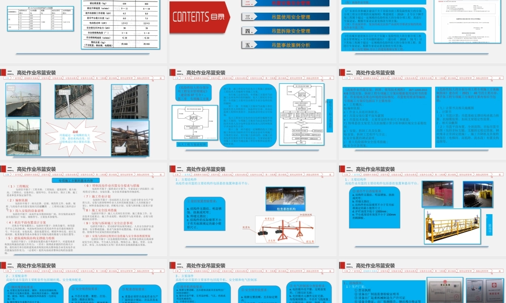 高处作业吊篮安全管理80页