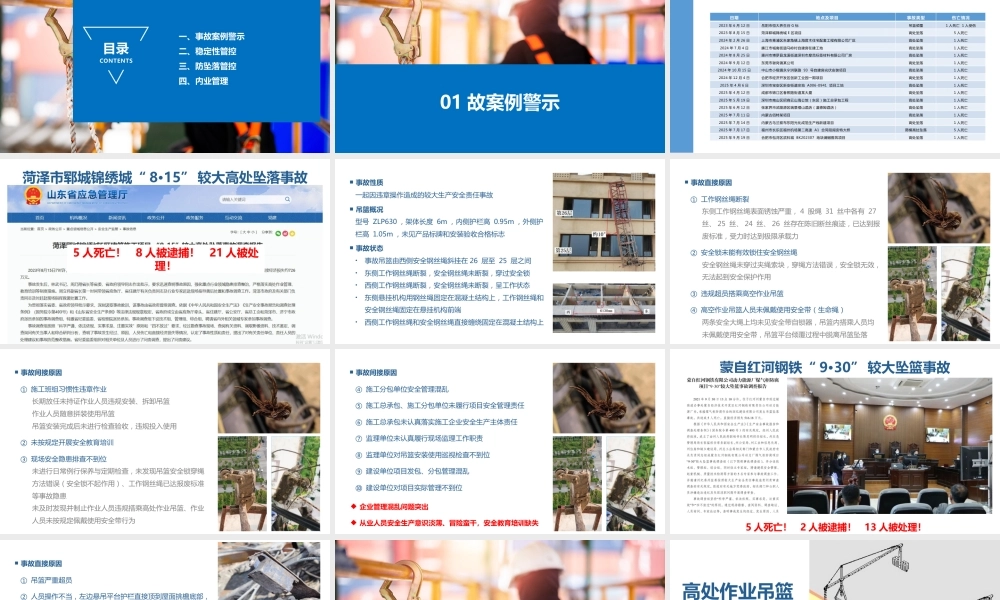 高处作业吊篮安全管理要点