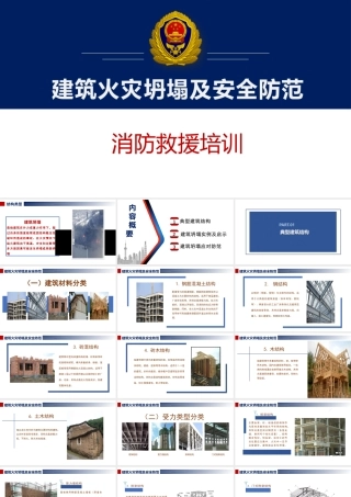 建筑火灾坍塌及安全防范消防救援培训