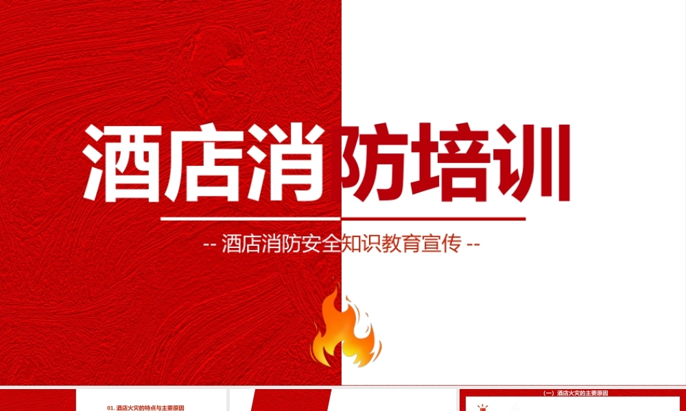 酒店消防安全专题培训