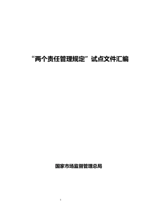 两个责任管理规定配套文件汇编