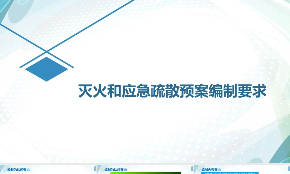 灭火和应急疏散预案编制要求 (1)