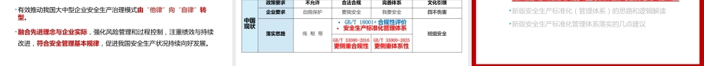 企业安全生产标准化管理体系修订思路和逻辑解读