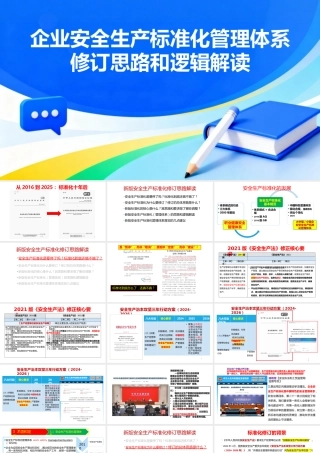 企业安全生产标准化管理体系修订思路和逻辑解读