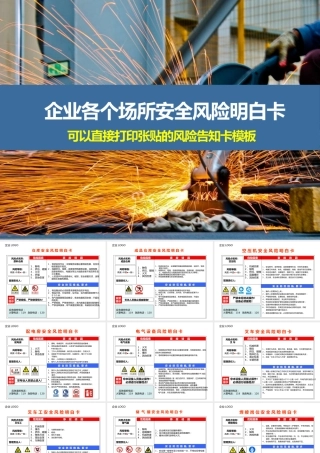 企业场所安全风险明白卡告知卡(直接打印）