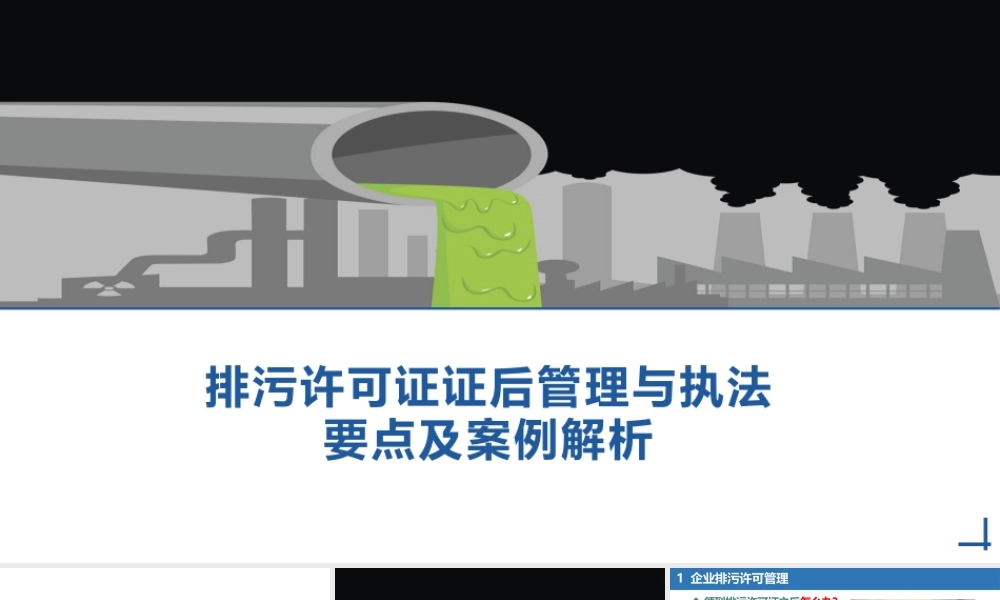 企业排污许可证证后管理与执法要点及案例解析