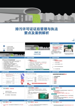 企业排污许可证证后管理与执法要点及案例解析