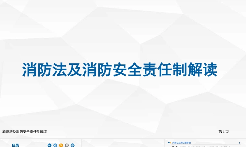 消防法及消防安全责任制解读